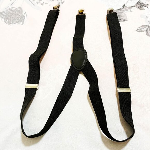 1920s mens Accessories Fedora Gangster Hat Costume Accessory Y-Back Suspenders & - Picture 5 of 6